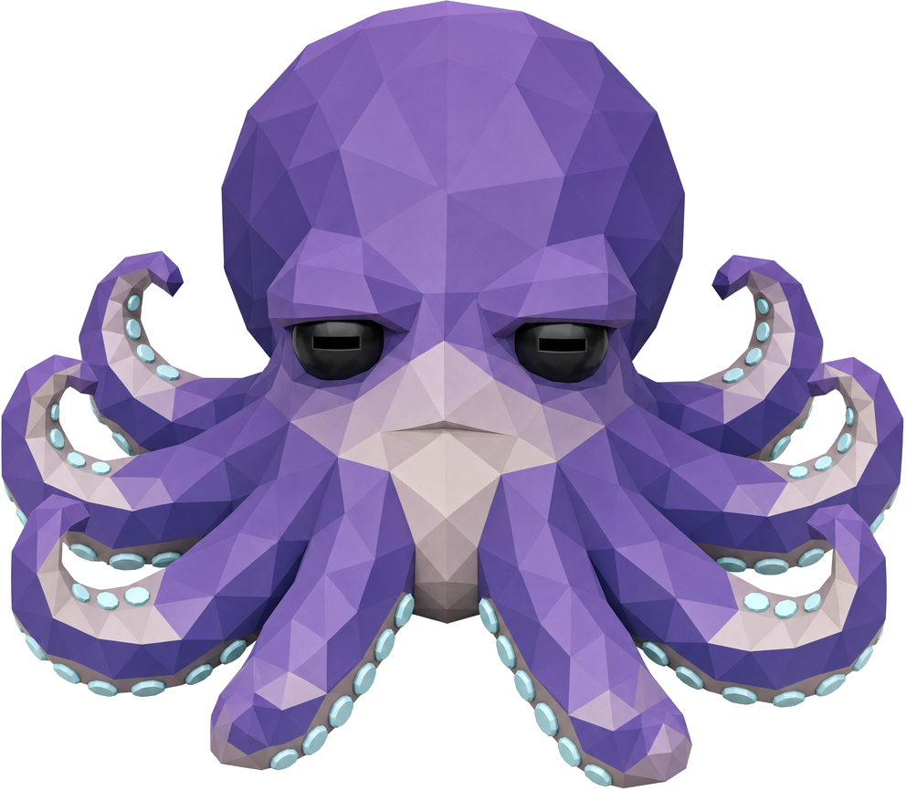 OCTO, a low poly octopus